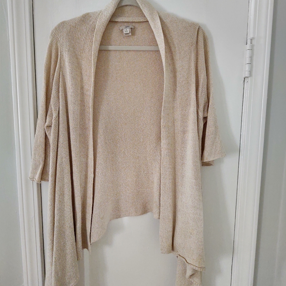 🛍️*4/$25SzS J.Jill cream lightweight knit sweater